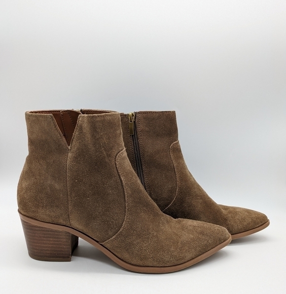 Franco Sarto Shaina western suede leather heeled boot 9.5 - Picture 1 of 12